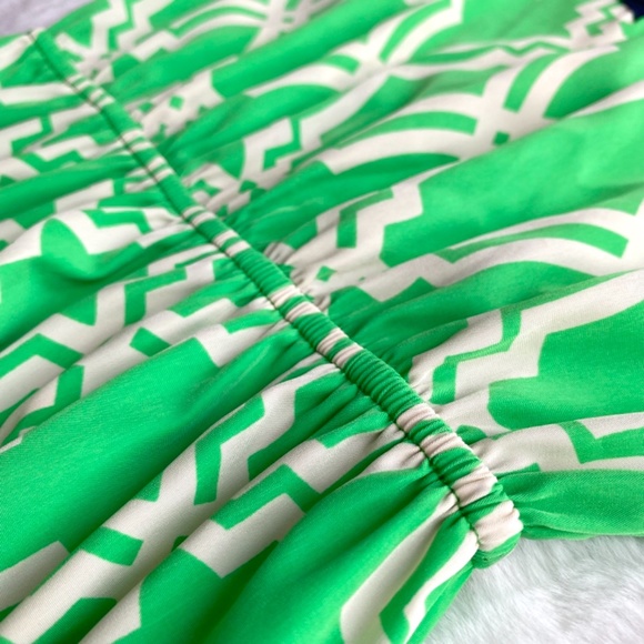 Excellent Condition Francesca’s Boutique Green & White Maxi Dress - Picture 8 of 14